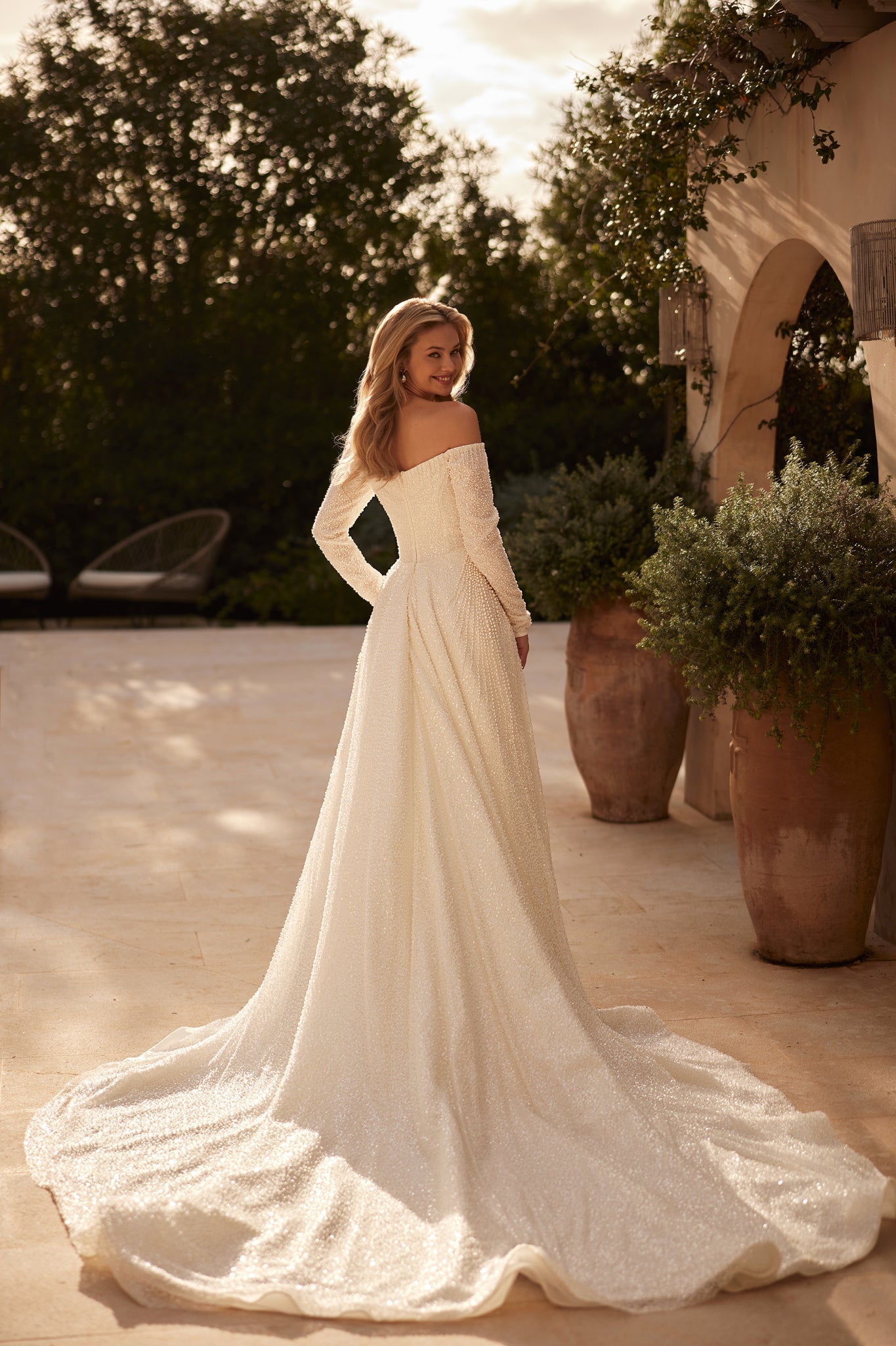 A-Line Wedding Dress with Sequins