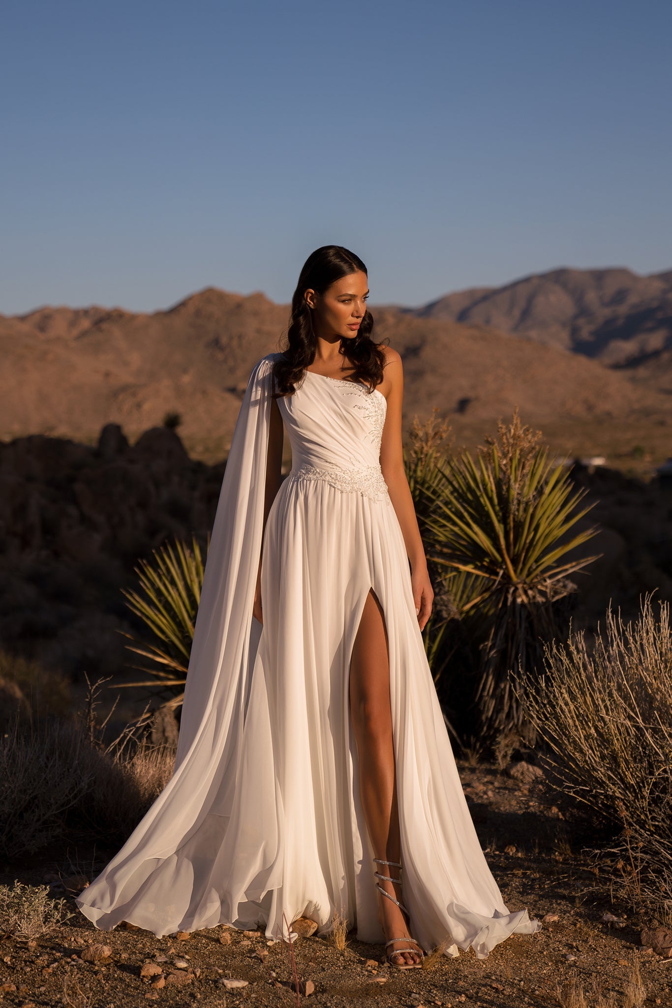 Asymmetrical Corset Tulle Wedding Dress