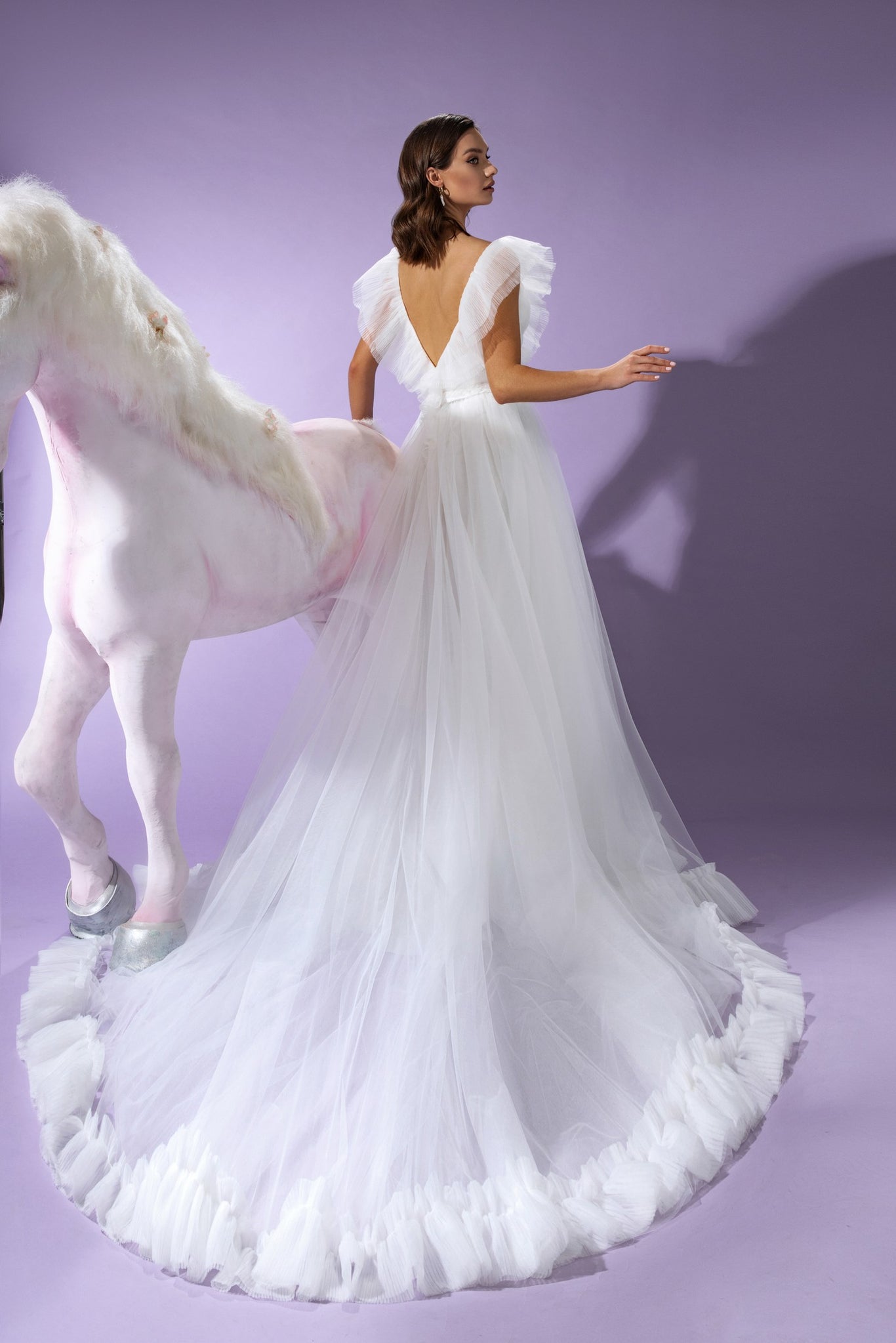 BOHO WEDDING DRESS WITH DROD