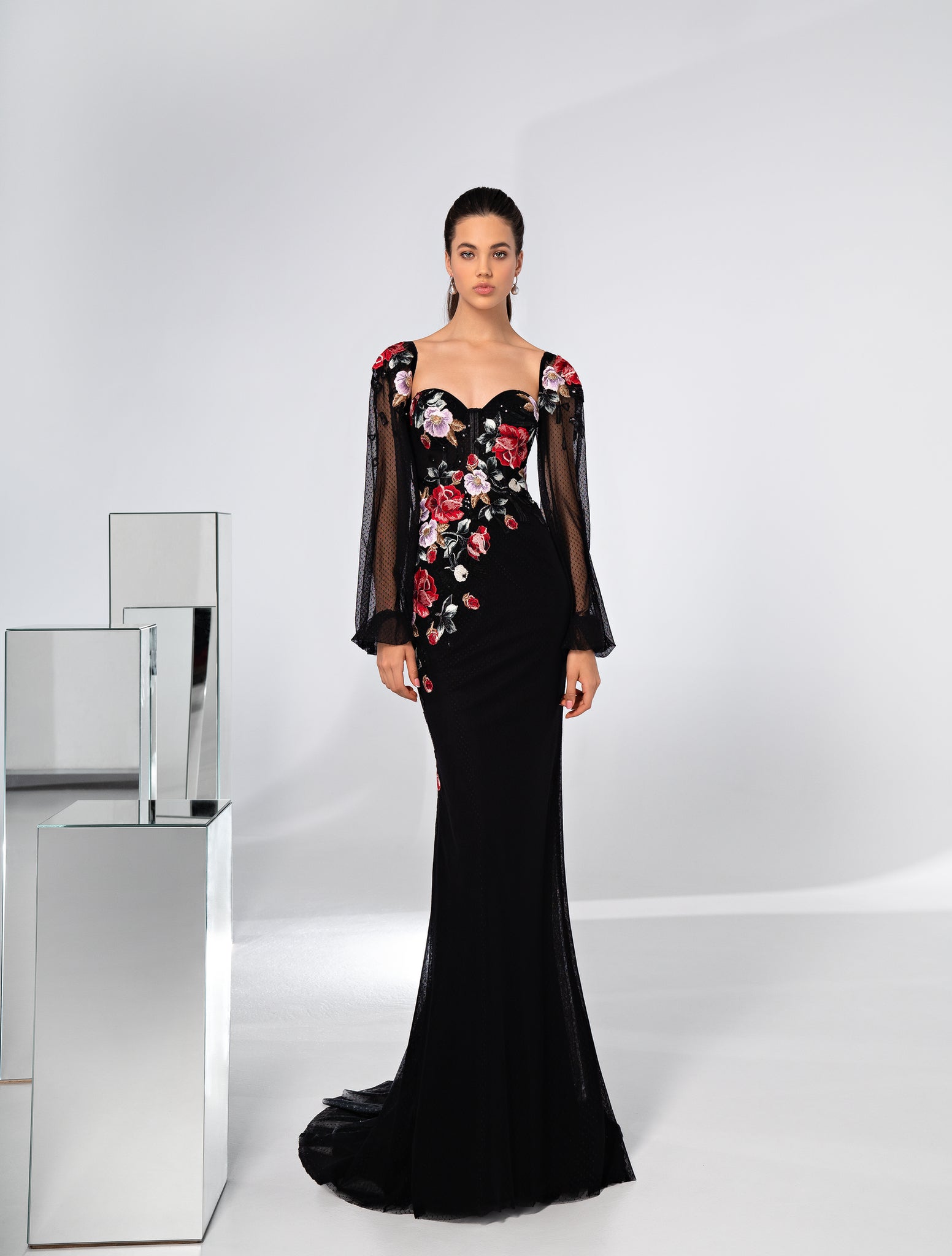 Evening Dress with Long Sleeves