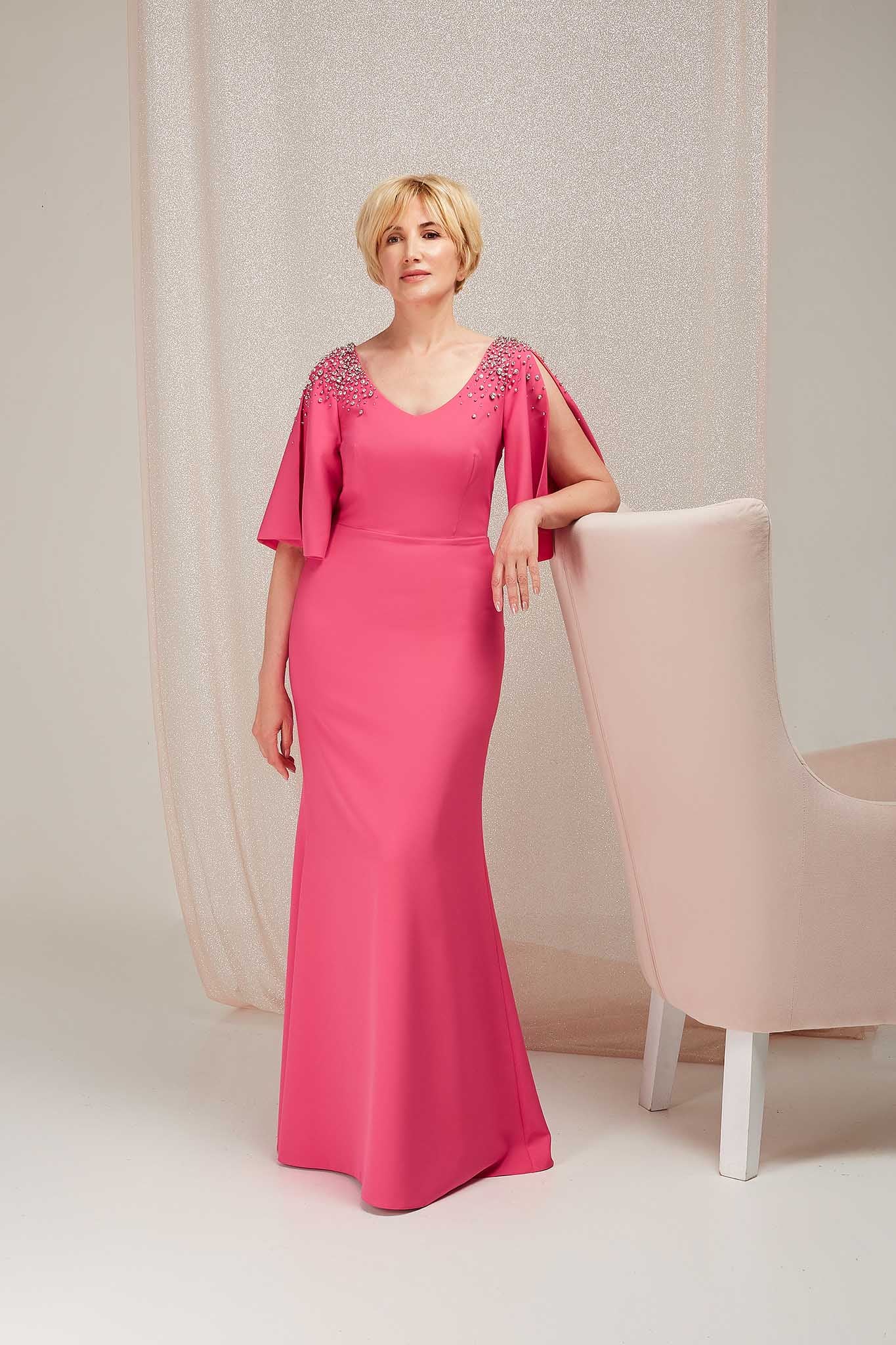 LONG FUCHSIA DRESS