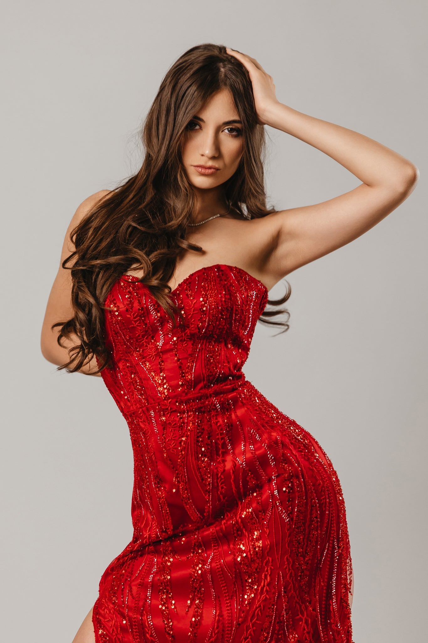 Luxury Lace Dress with Feathers