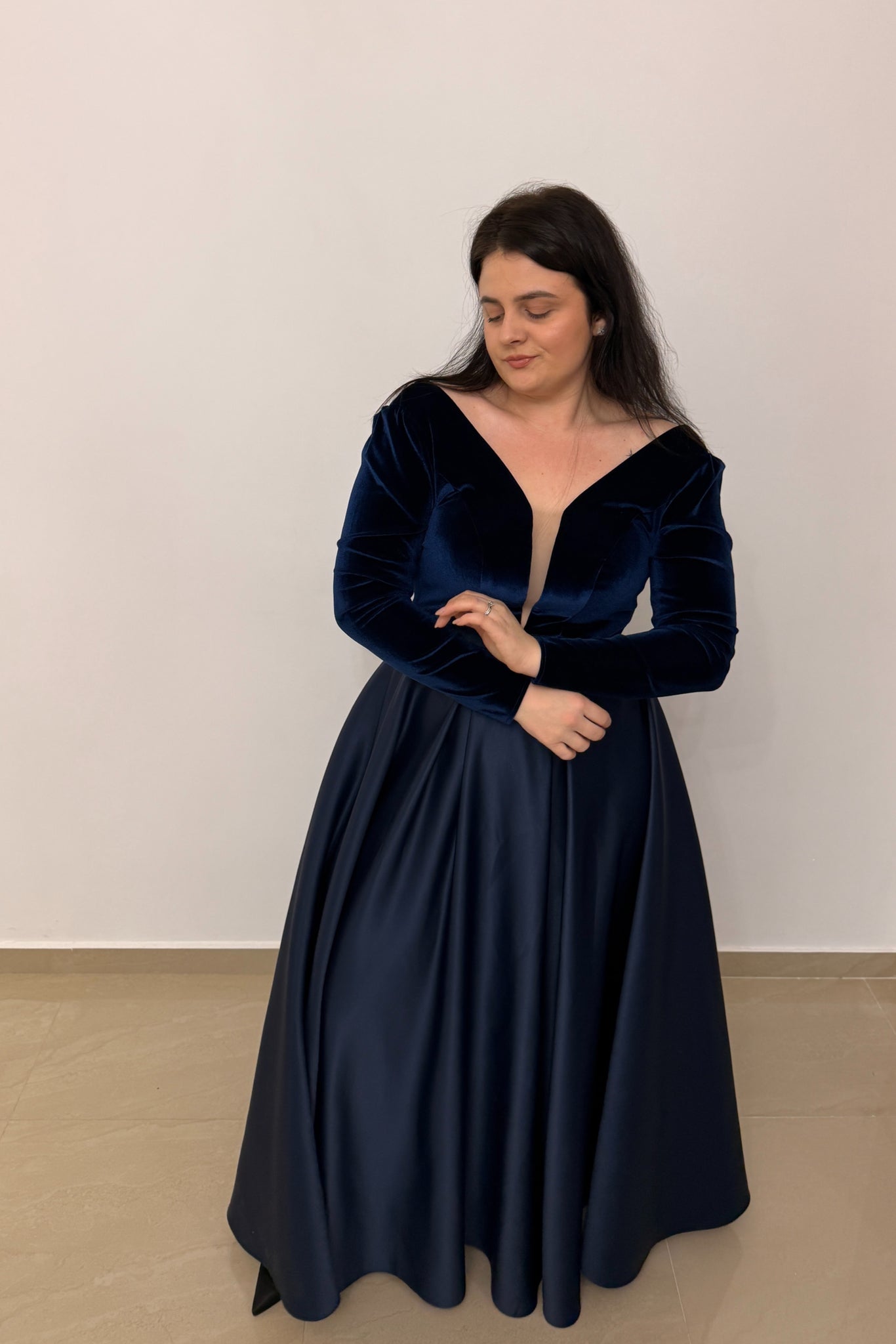 Navy Blue Evening Dress