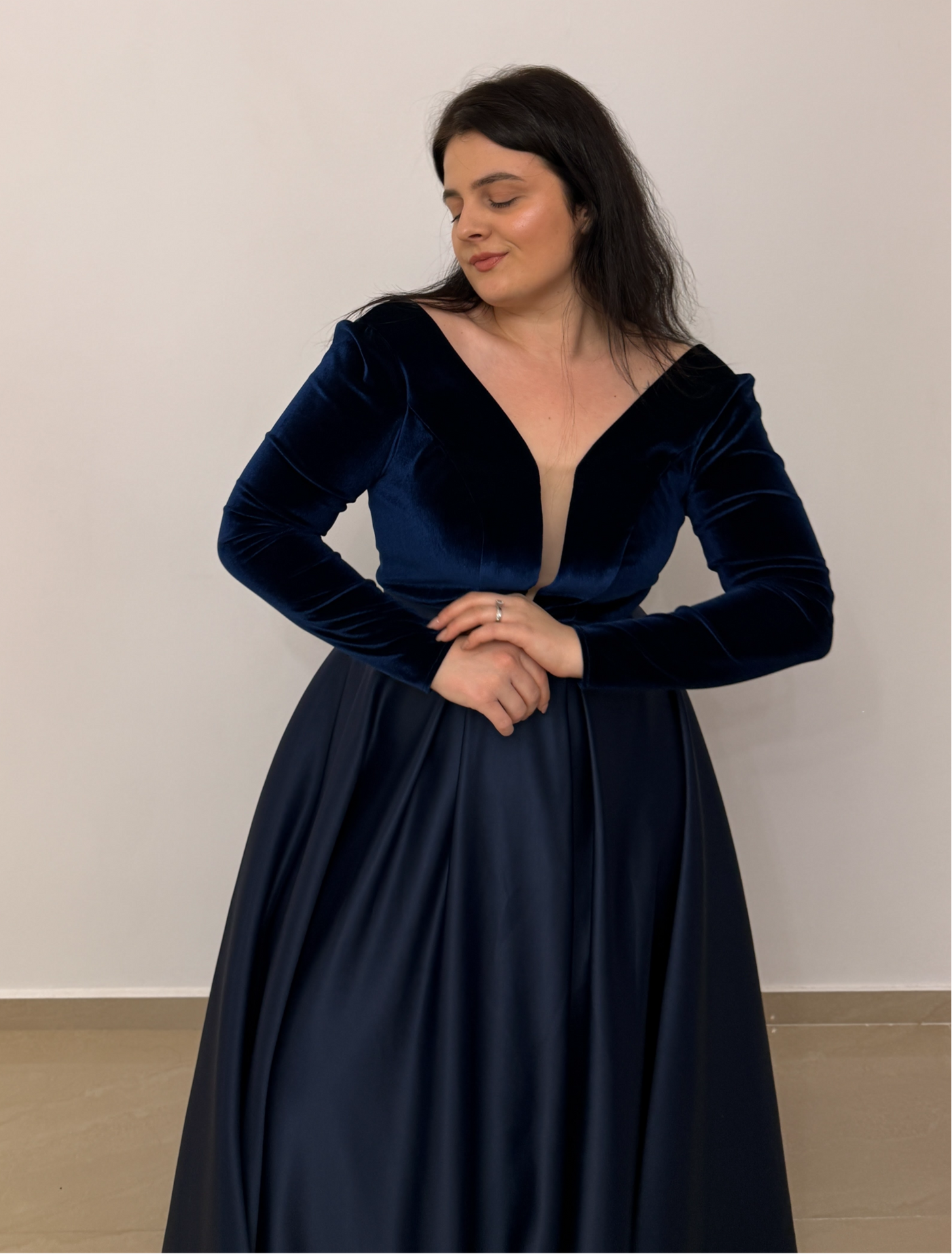 Navy Blue Evening Dress
