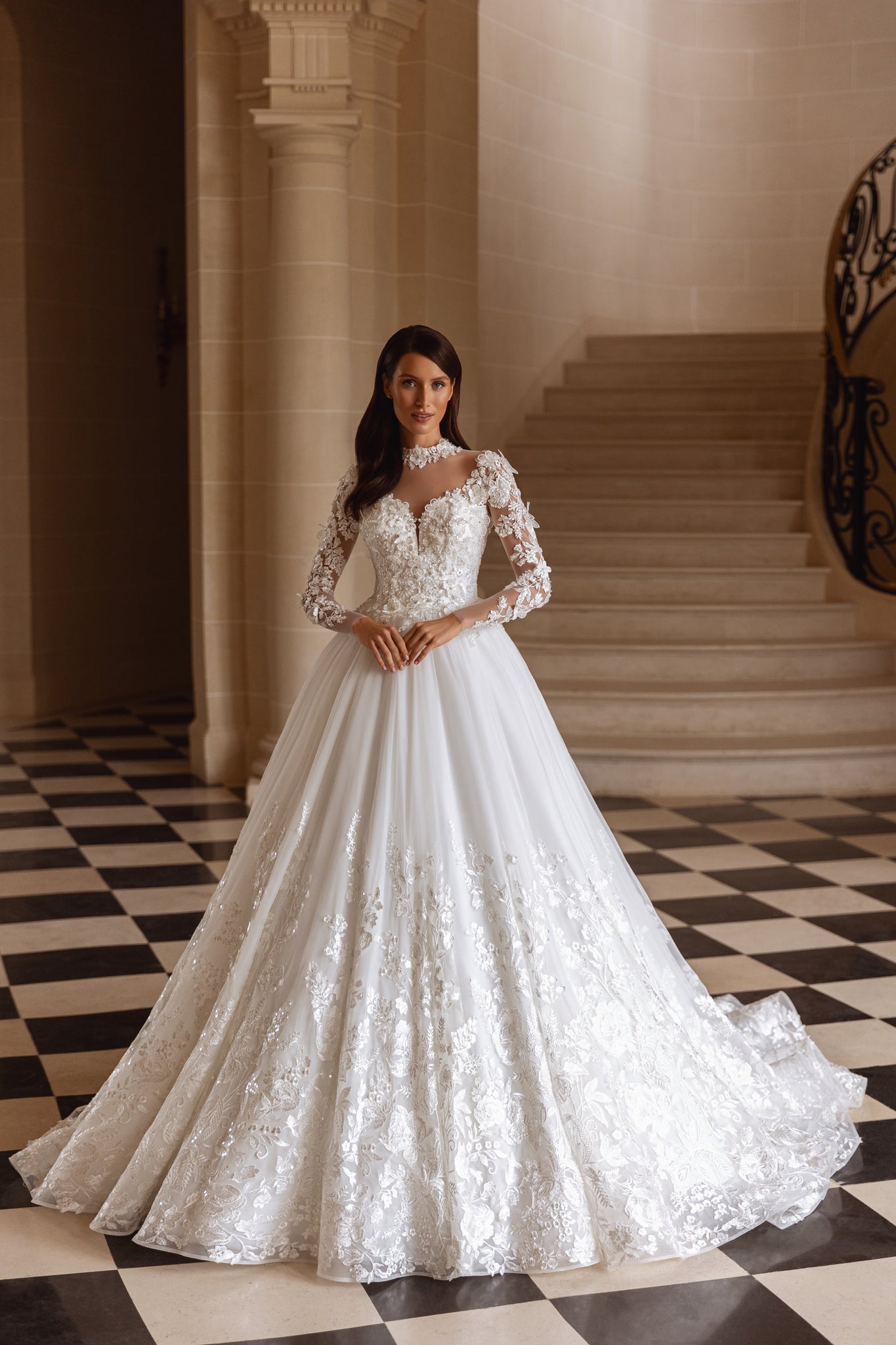 Princess Wedding Dress with Long Sleeves