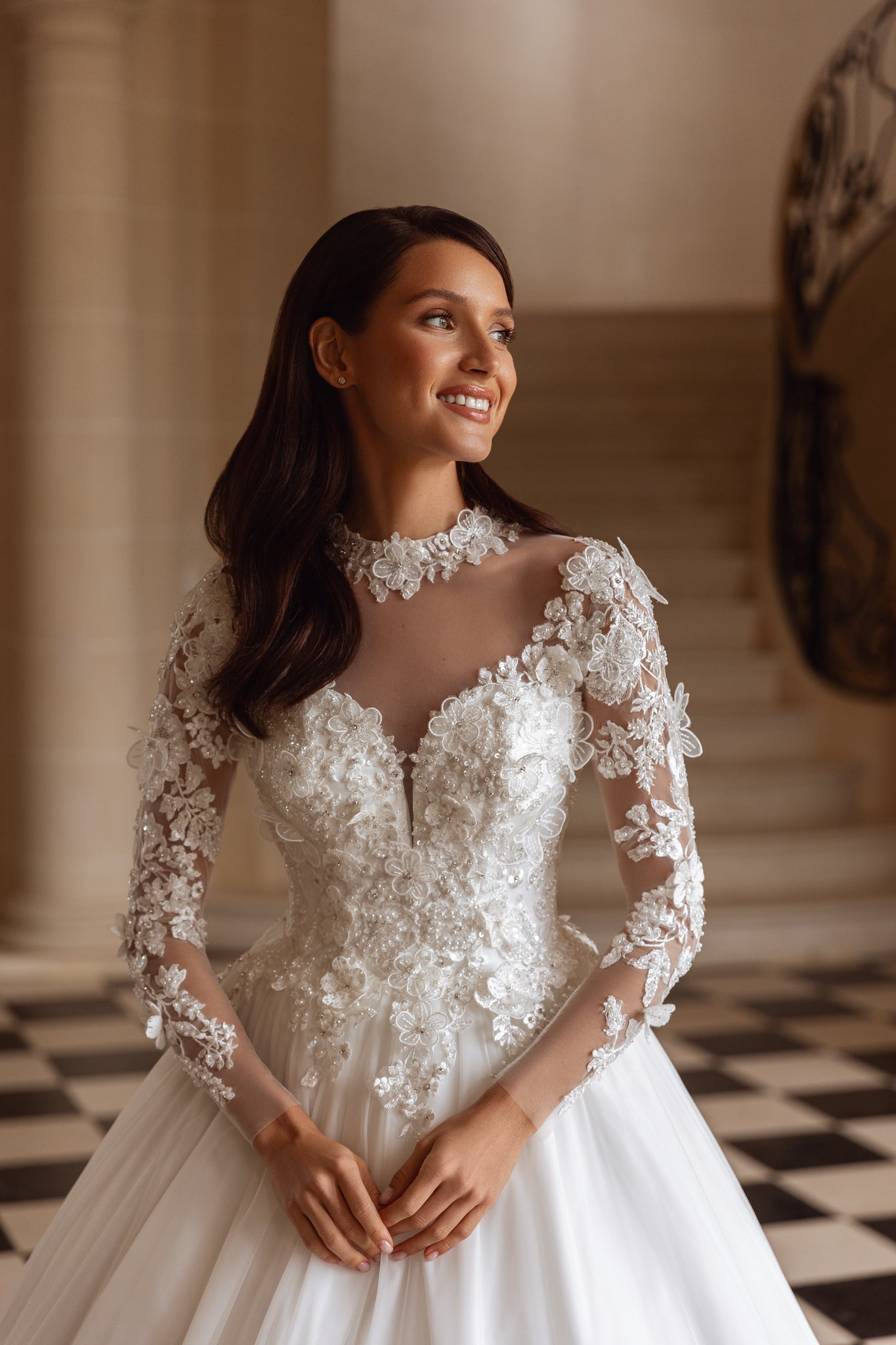Princess Wedding Dress with Long Sleeves