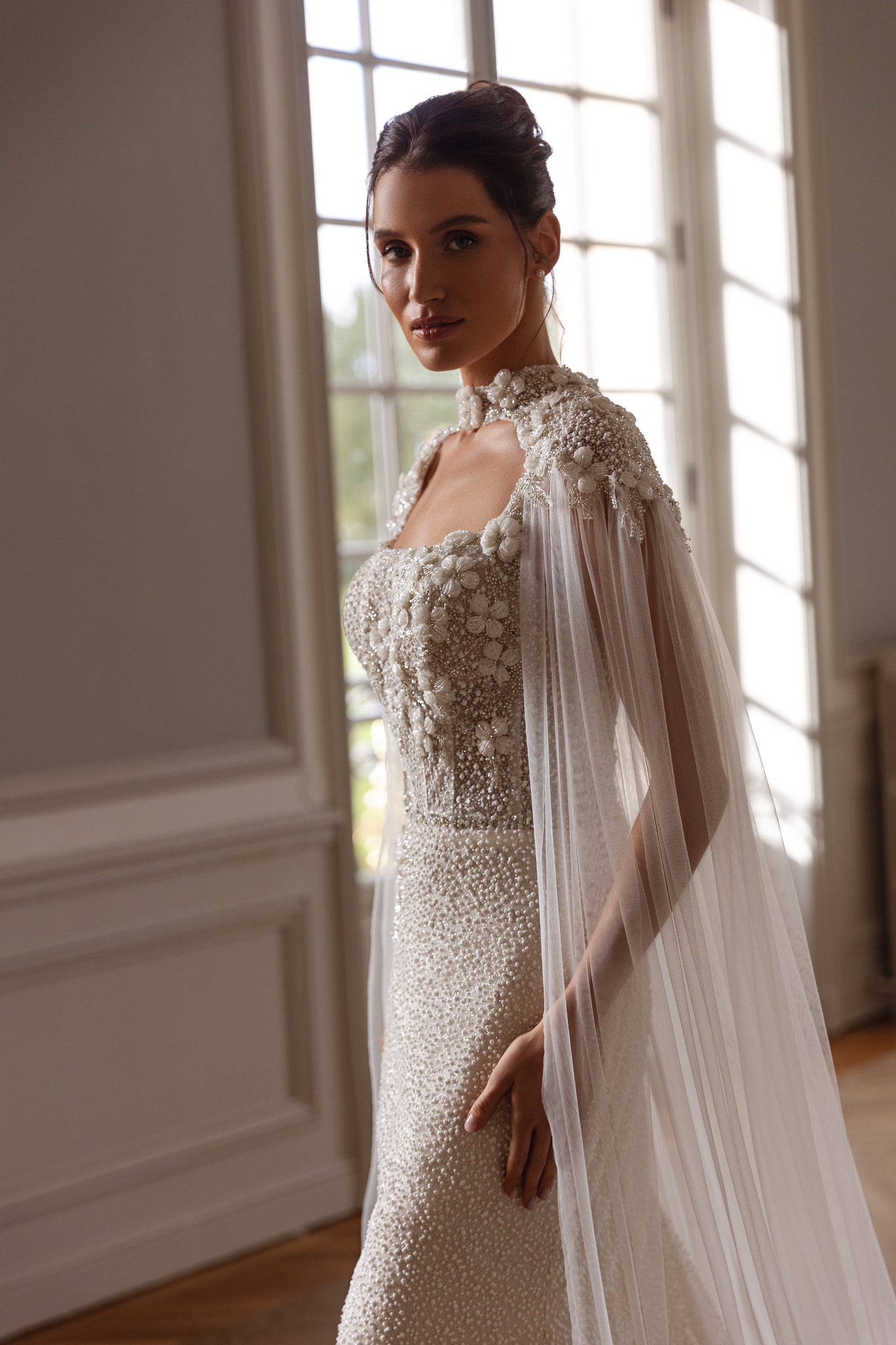 Siren Wedding Dress with Flowers