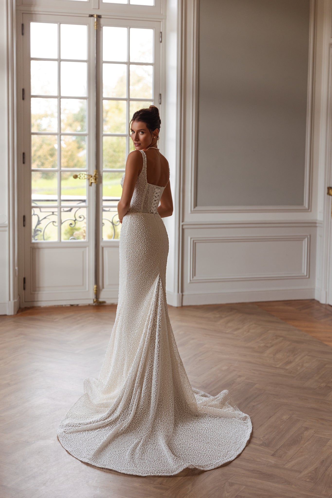 Siren Wedding Dress with Flowers
