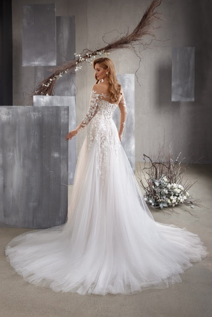 Wedding Dress with Floral Applications