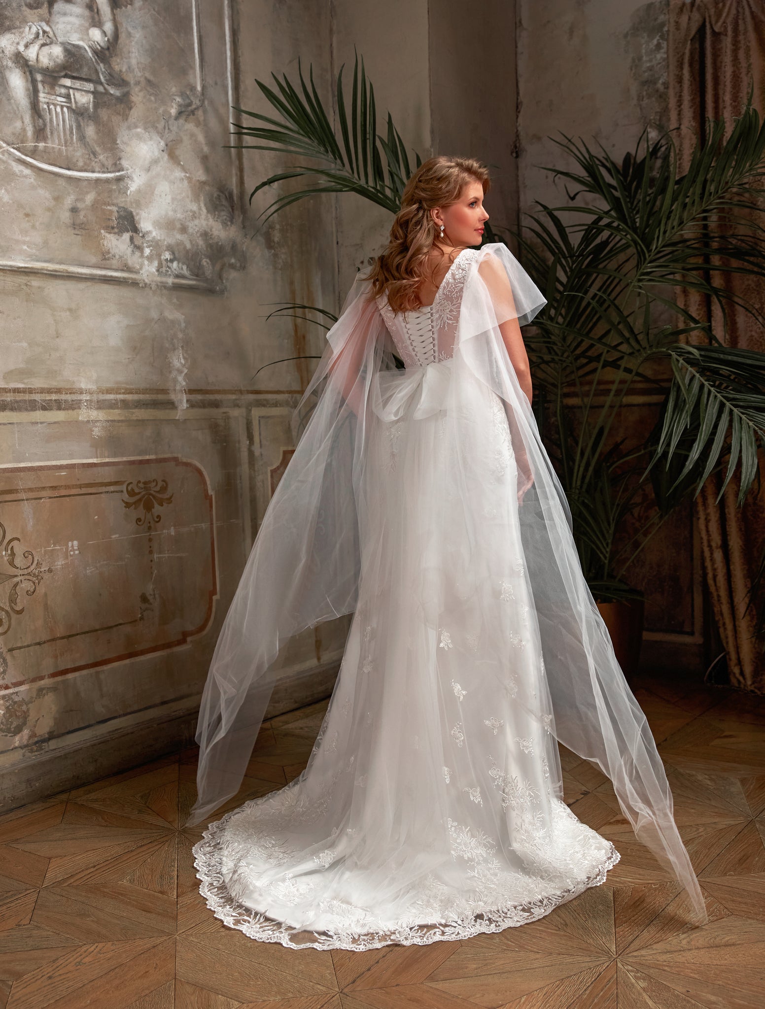Wedding Dress with Shoulder Detail