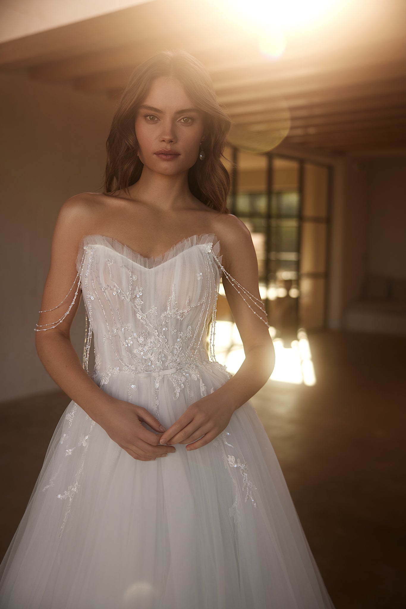 A-Line Wedding Dress with Draping