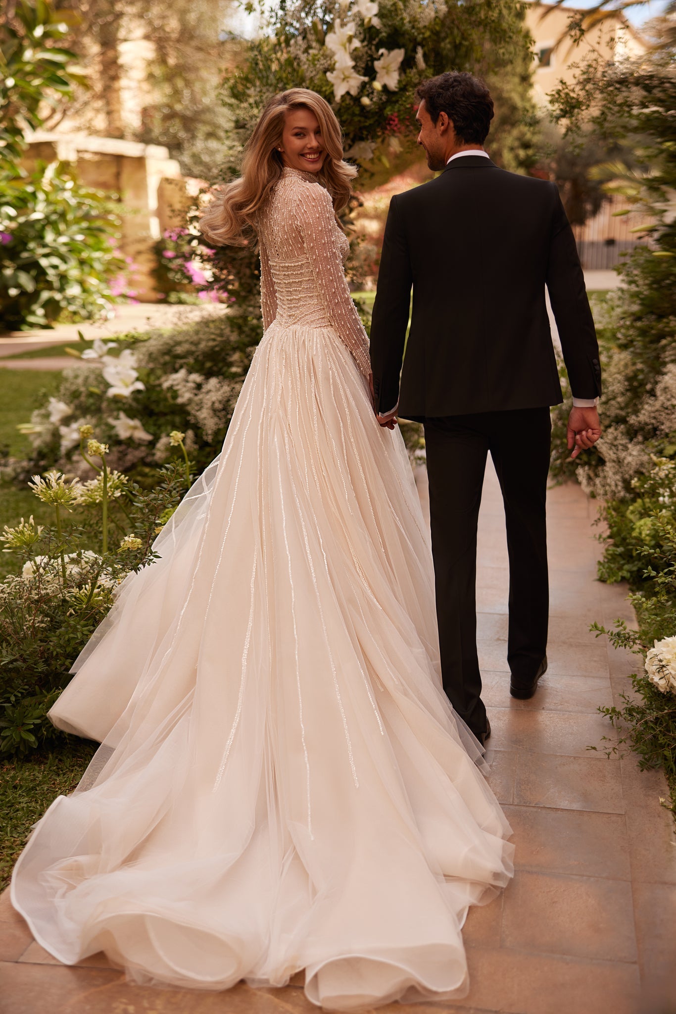A-Line Wedding Dress with Pearls