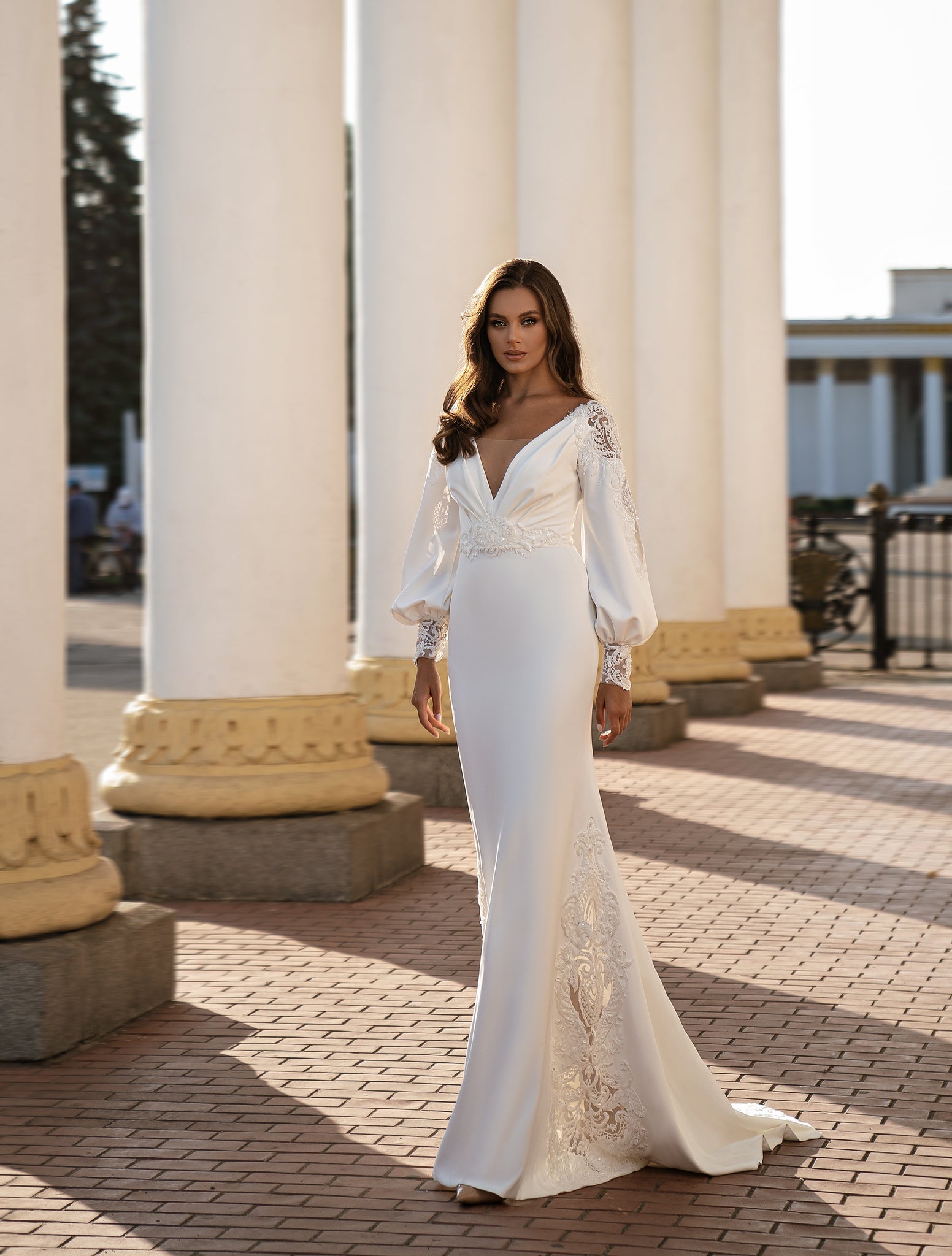 Boho Mermaid Lace Wedding Dress