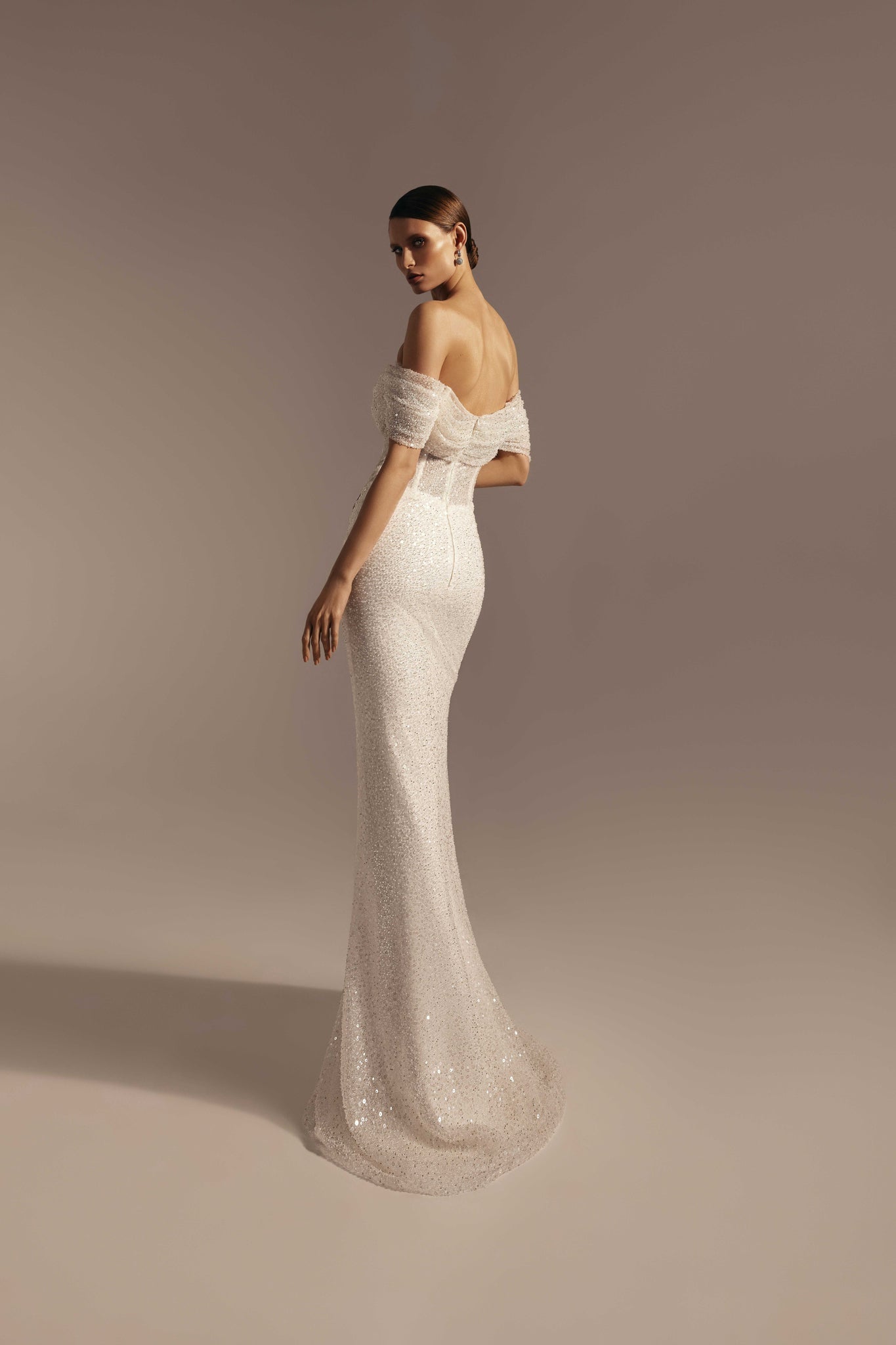 Lace Mermaid Wedding Dress with Draping