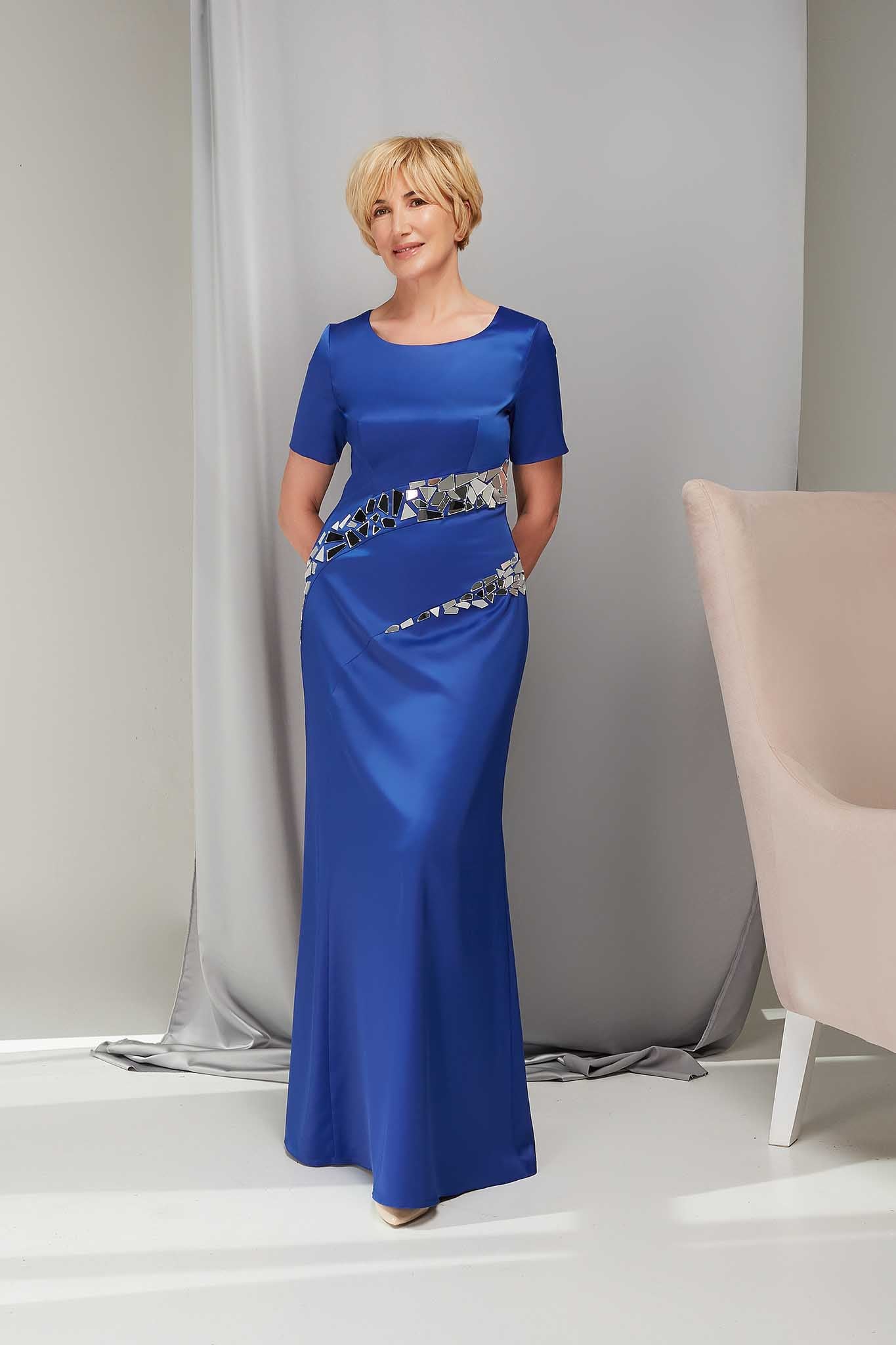 Long royal blue dress