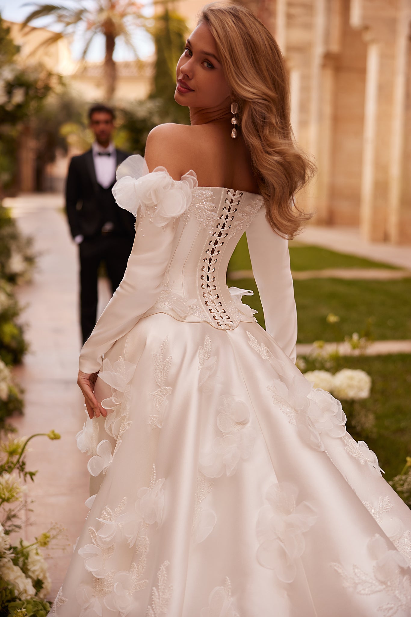 Luxury Satin Wedding Dress