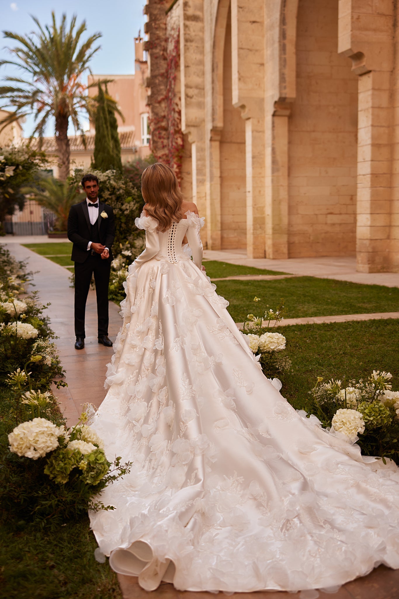 Luxury Satin Wedding Dress