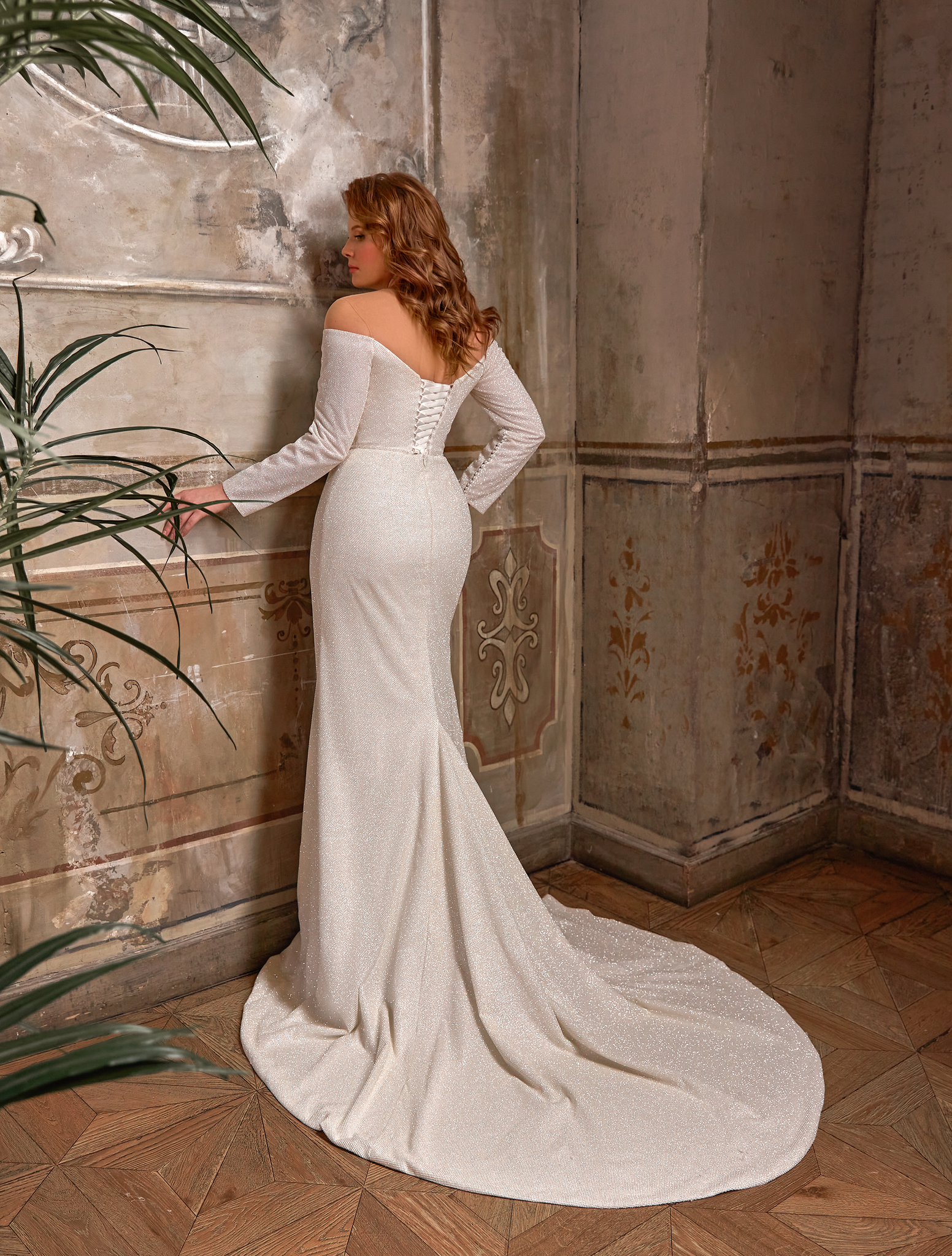 Plus Size Wedding Dress with Long Sleeves