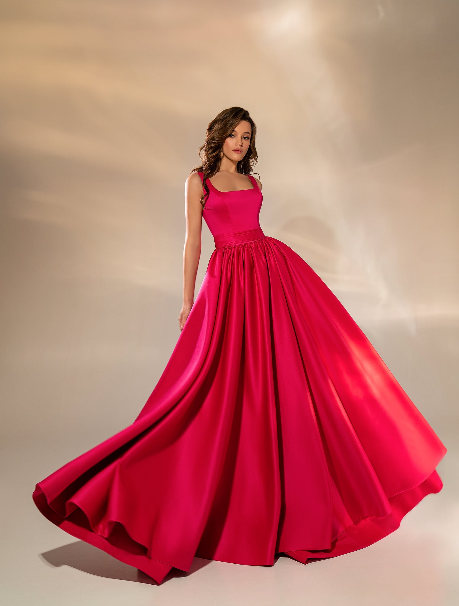ROYAL SATIN EVENING DRESS