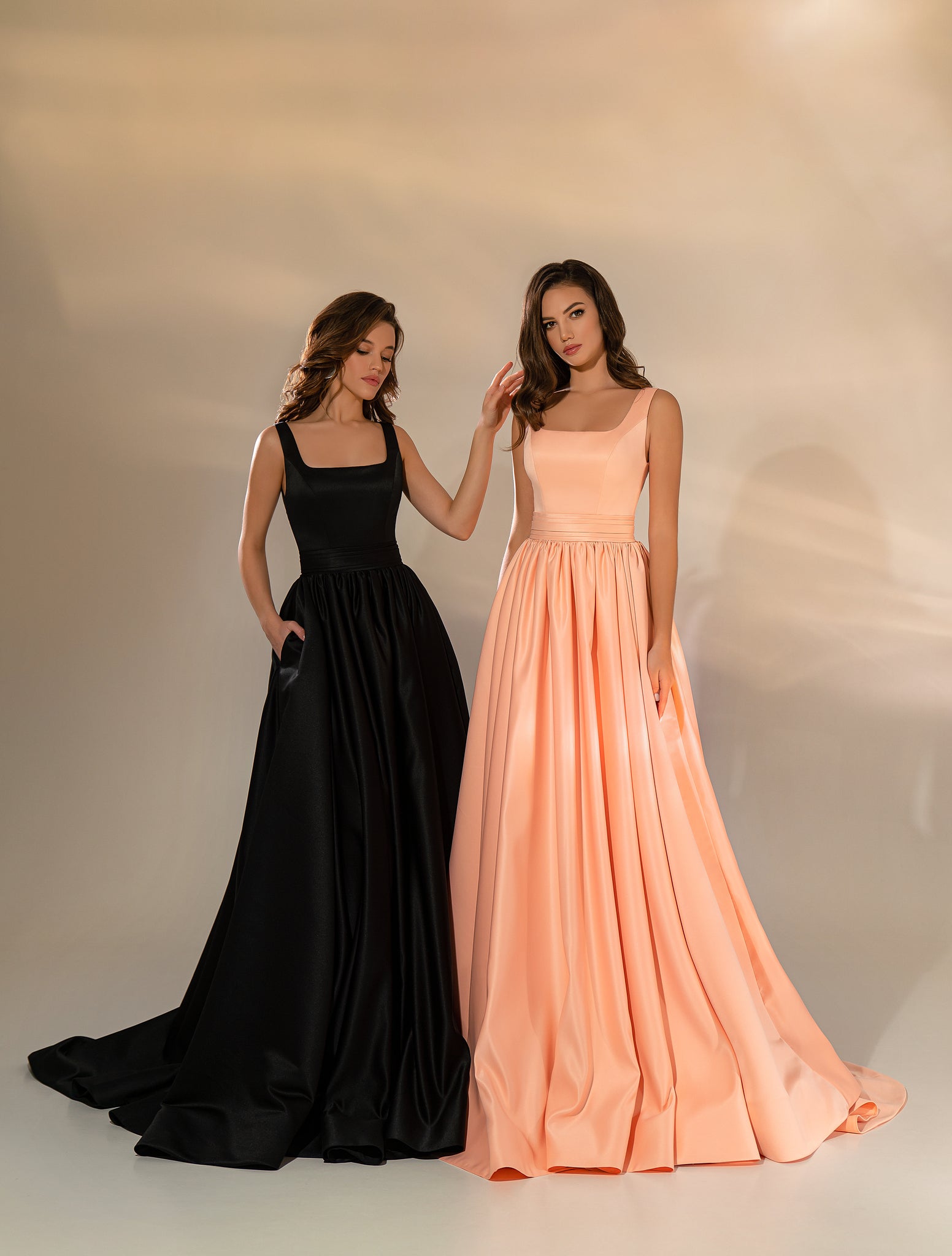 ROYAL SATIN EVENING DRESS