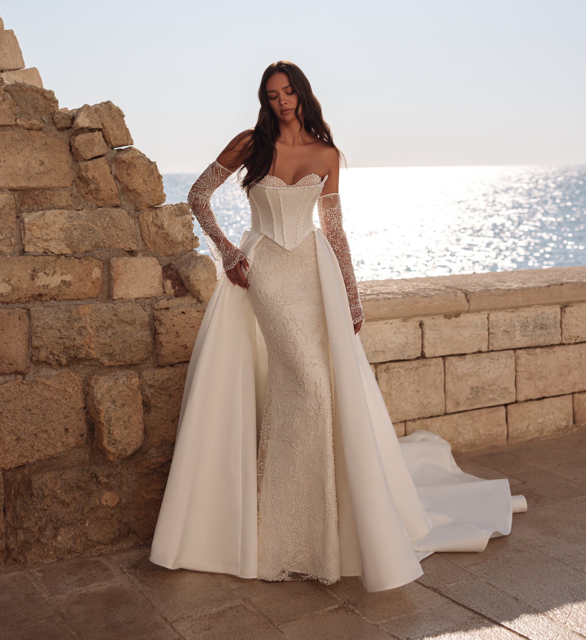Satin Ruffled Danette Dress
