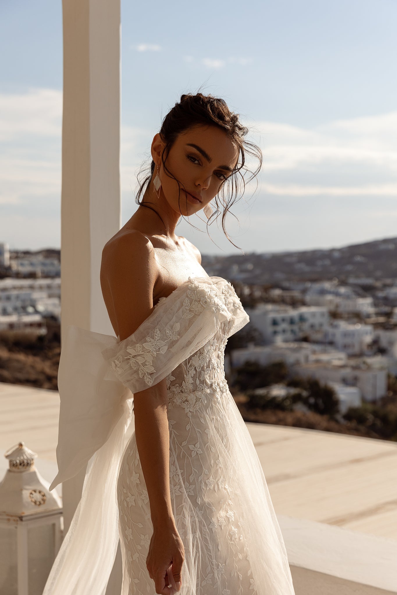Semi-Mermaid Dress with Detachable Bow