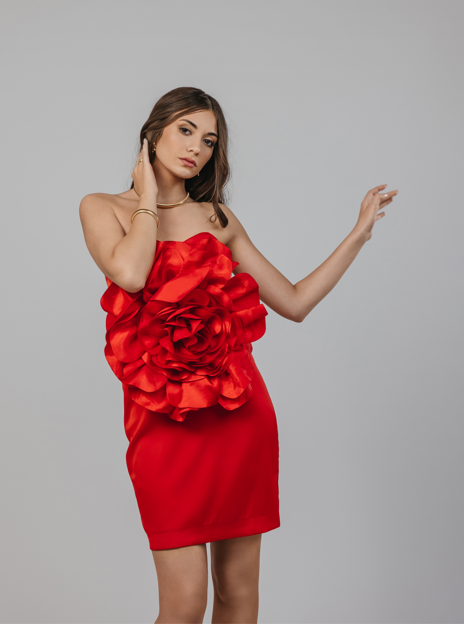 Short Red Evening Dress