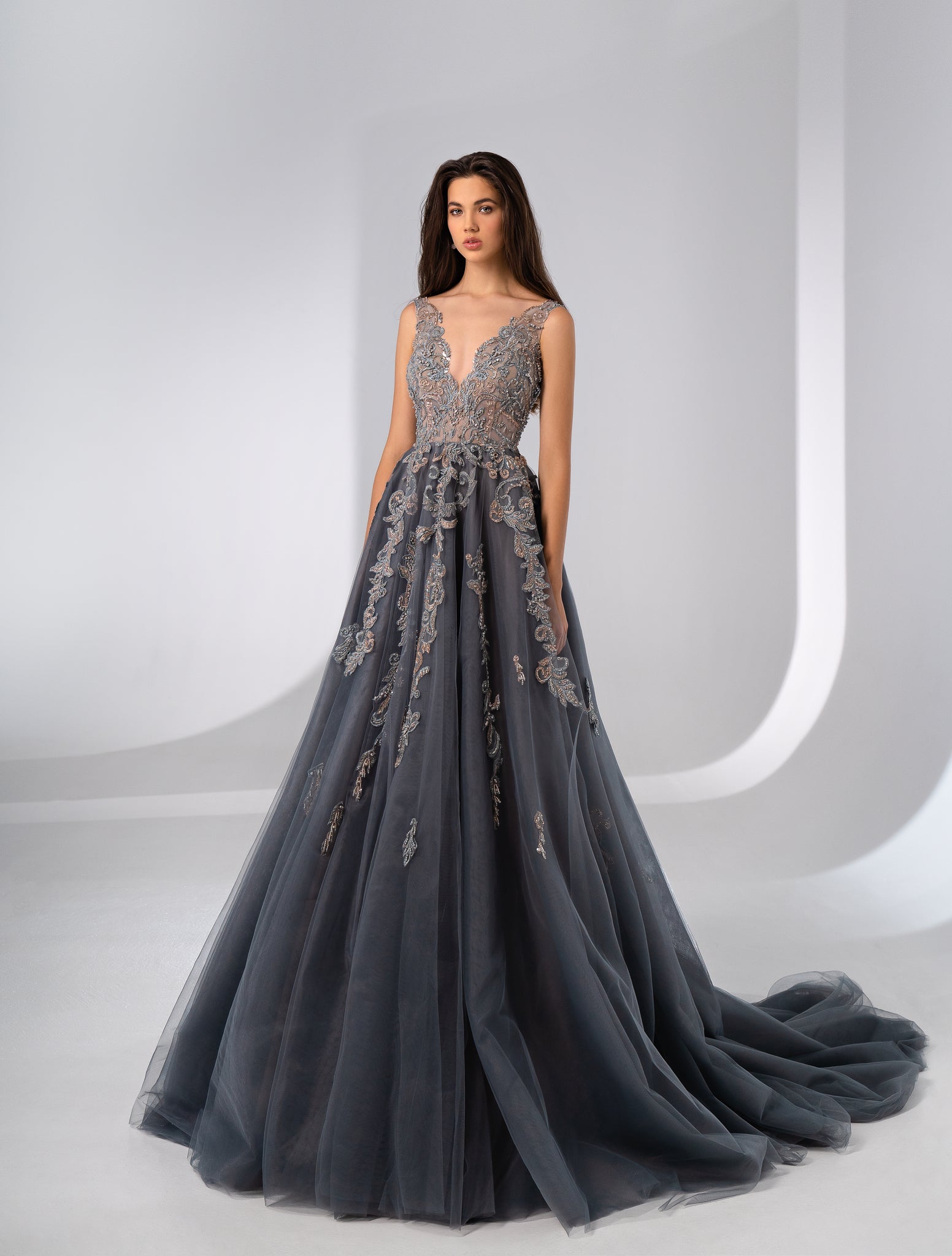 Silver Evening Dress