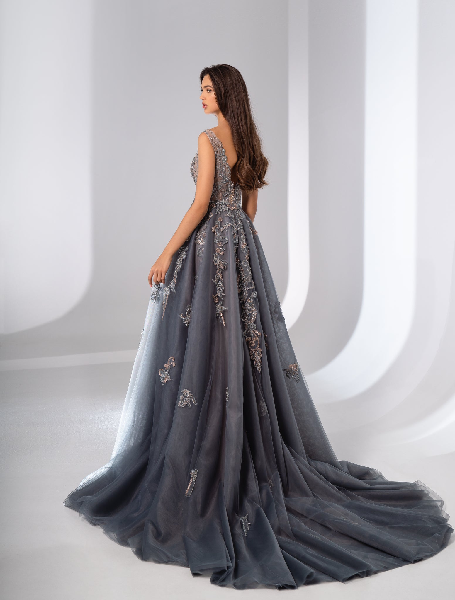 Silver Evening Dress
