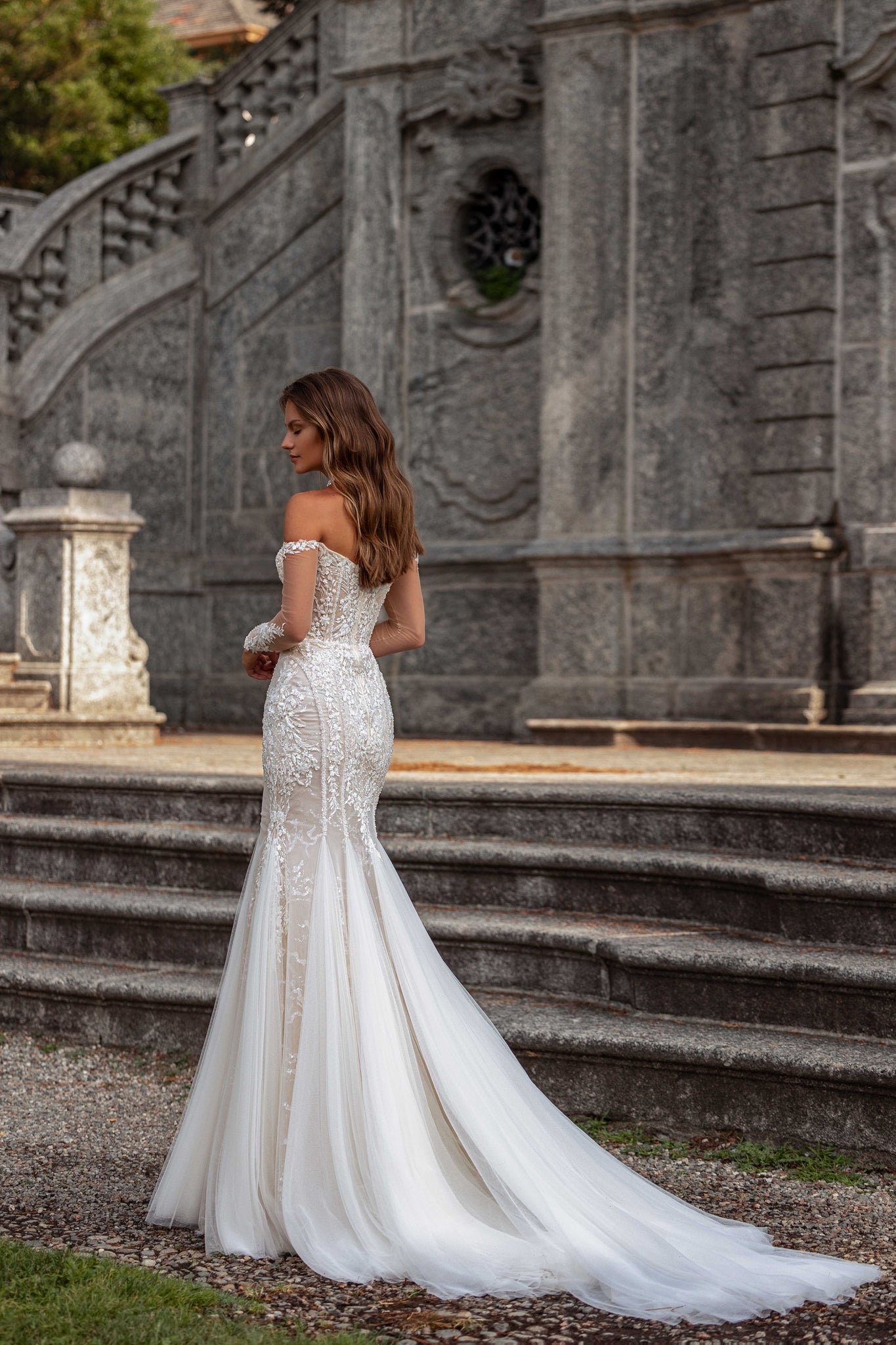 Siren Dress with Tulle Fringes