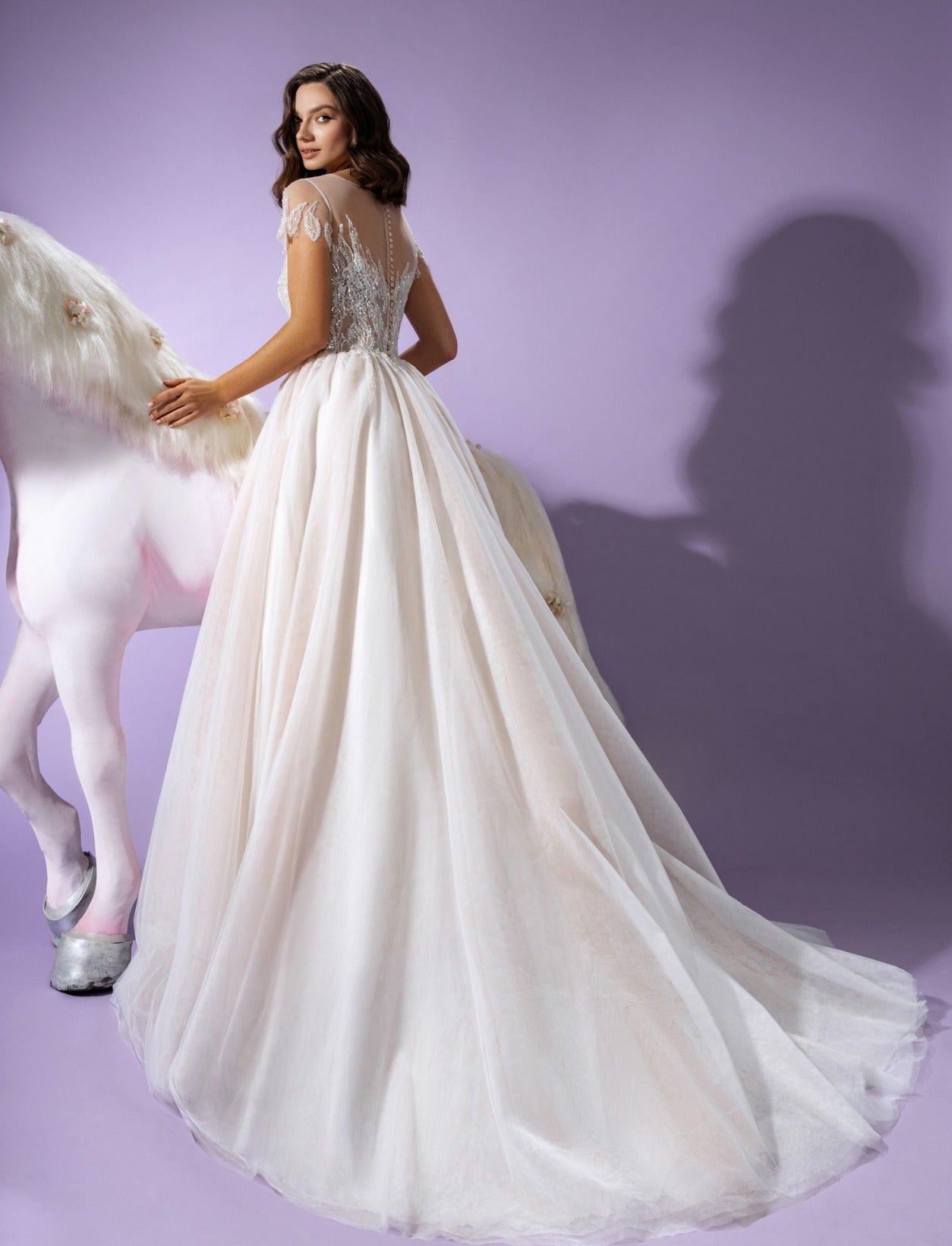 Wedding Dress with Sequin Bodice