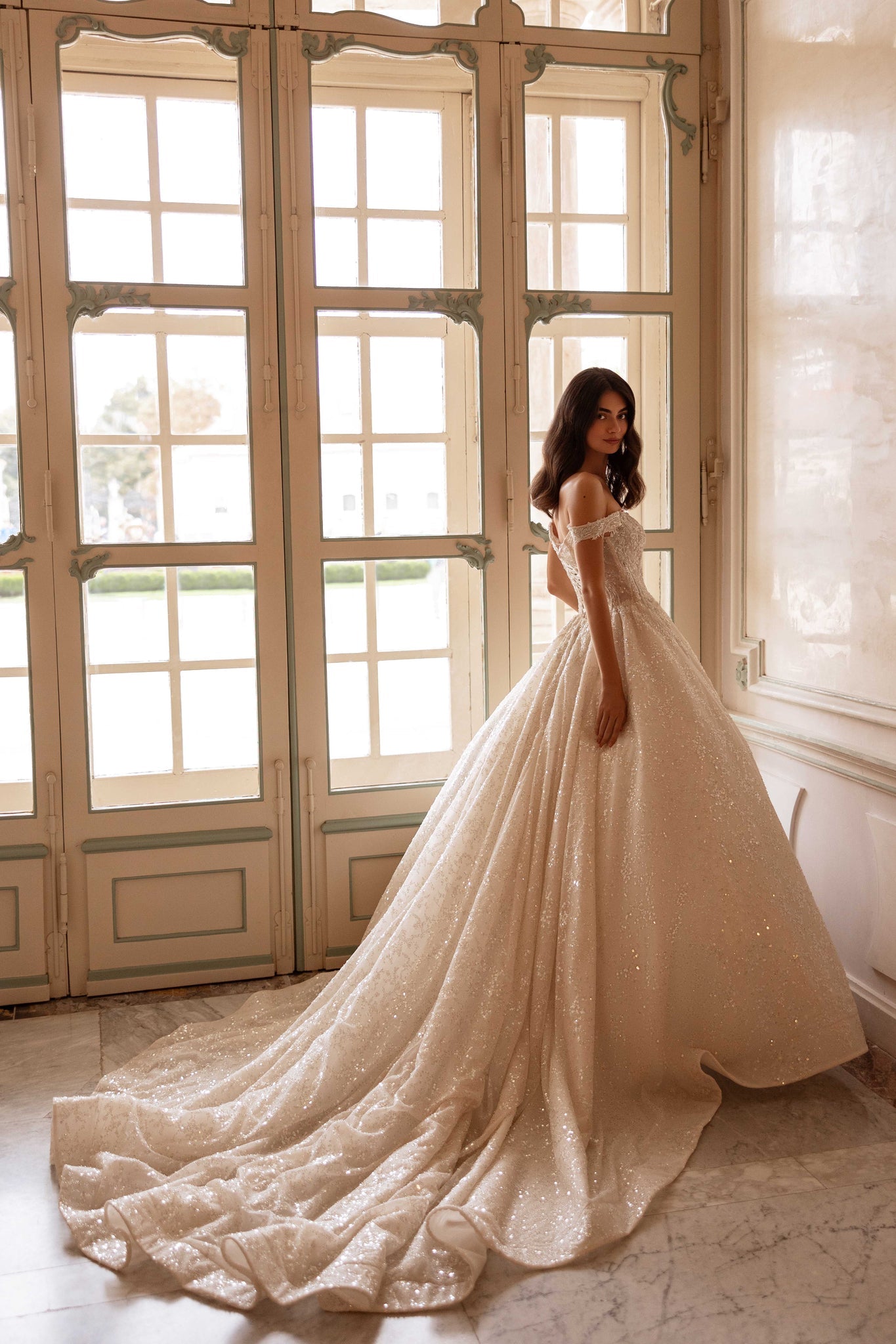 Wedding Dress with Sequins